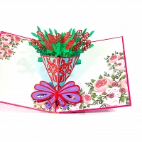 Flower Bunch 3D Popup Card